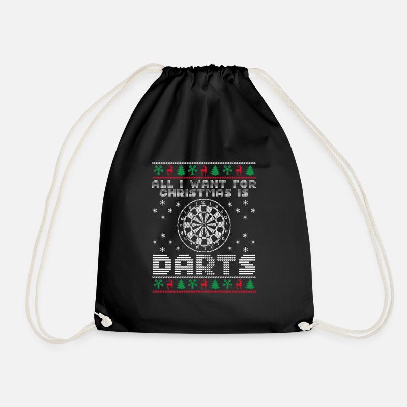 Ich Will Nur Dart Spielen - Turnbeutel - Schwarz