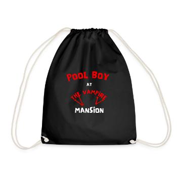 Pool Boy im Vampir e mansion - Turnbeutel - Schwarz - Vorne