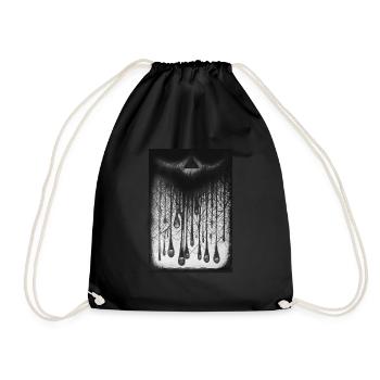 Happy skull - Drawstring Bag - black - Front
