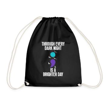 À travers chaque nuit sombre est un jour plus lumineux - Sac de sport léger - noir - Devant