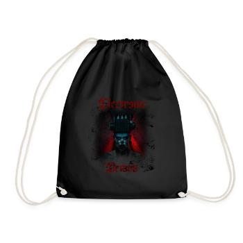 Electronic demon Techno music - Drawstring Bag - black - Front