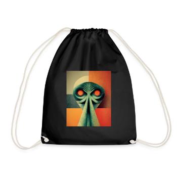 Alinen bauhaus Vintage Style v 01 - Turnbeutel - Schwarz - Vorne