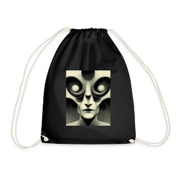 Alinen bauhaus Vintage Style v 04 - Turnbeutel - Schwarz - Vorne