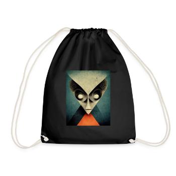 Alinen bauhaus Vintage Style v 09 - Turnbeutel - Schwarz - Vorne