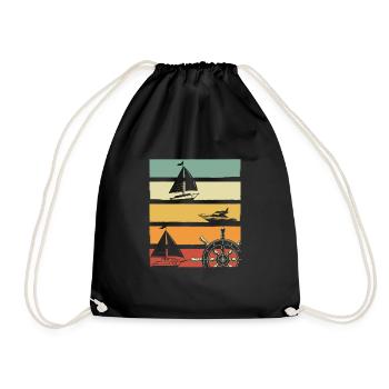 Sailor Sunset Rétro - Sac de sport léger - noir - Devant
