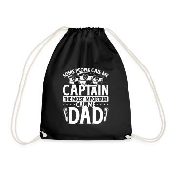 Certaines personnes m’appellent Capitaine - Sac de sport léger - noir - Devant