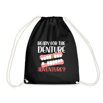 ready for the denture adventure Design - Turnbeutel - Schwarz - Vorne