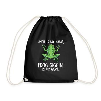 oncle est mon nom frog gigging est mon game Design - Sac de sport léger - noir - Devant