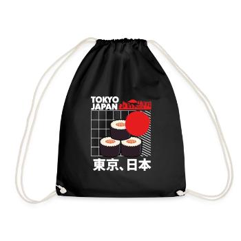 Style esthétique Le rouleau de maki - Sac de sport léger - noir - Devant