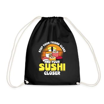 Gardez vos sushis plus près que votre - Sac de sport léger - noir - Devant