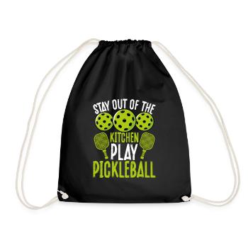 Stay out of the kitchen and - Drawstring Bag - black - Front