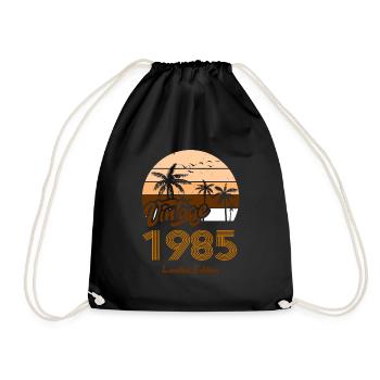 Vintage Year 1985 Limited Edition Orange - Drawstring Bag - black - Front