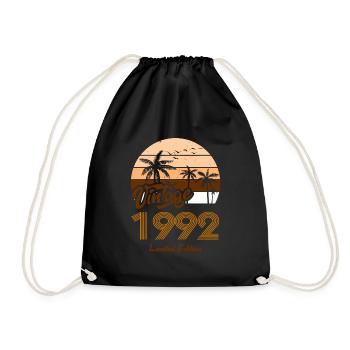 Vintage Year 1992 Limited Edition Orange - Drawstring Bag - black - Front
