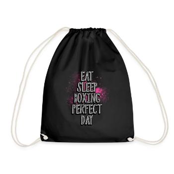 Eat Sleep Boxing Perfekter Tag - Turnbeutel - Schwarz - Vorne