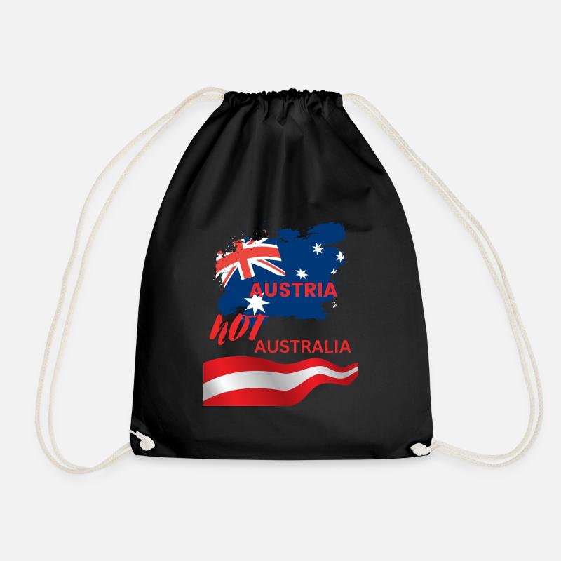Austria not Australia - Turnbeutel - Schwarz