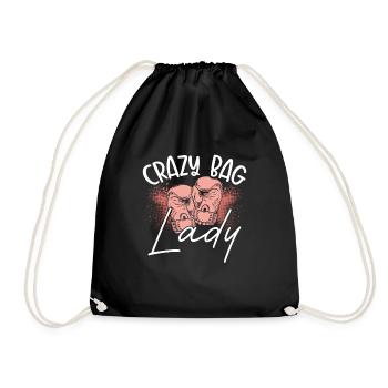 Crazy Bag Dame - Turnbeutel - Schwarz - Vorne