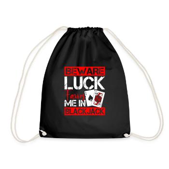 Blackjack Sports Lover Blackjack Player Casino - Drawstring Bag - black - Front