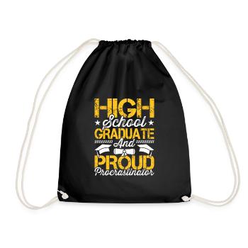 Diplômé du lycée lui ses garçons fille - Sac de sport léger - noir - Devant