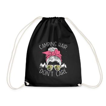 Les cheveux de camping ne s’en soucient pas - Sac de sport léger - noir - Devant