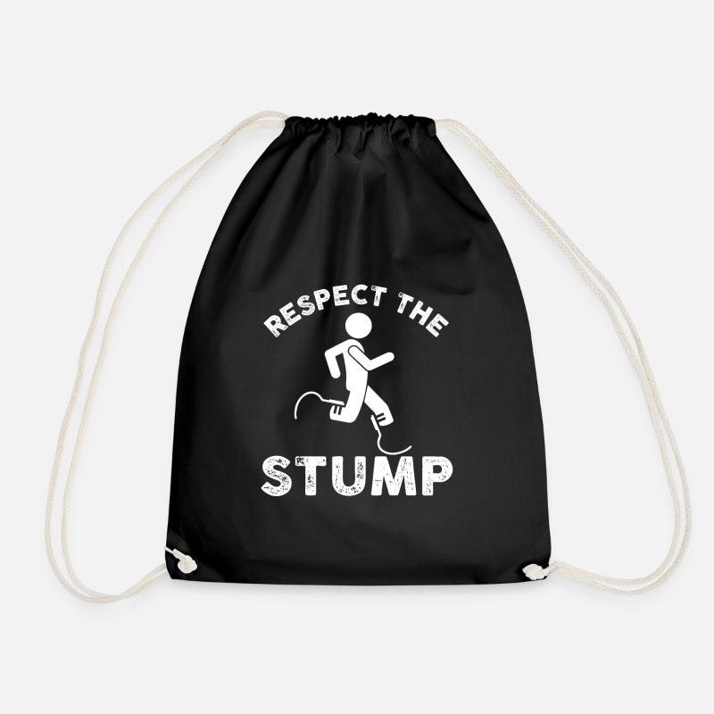 respect the stump Design for a prostheses patient - Turnbeutel - Schwarz