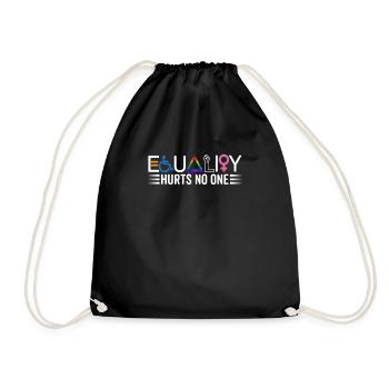 Equality does not harm anyone Lgbtq Gay - Drawstring Bag - black - Front
