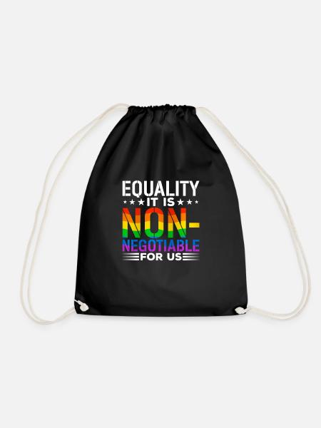 Lgbtq Gay Rights Equality Awareness Support Pride - Turnbeutel - Schwarz
