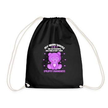 My Brain Waves Are So Powerful Doctors Study Them - Drawstring Bag - black - Front