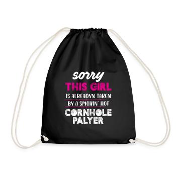 Désolé, cette fille est prise par un trou de maïs fumé chaud - Sac de sport léger - noir - Devant