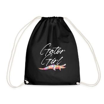 Gator Girl | Alligator - Sac de sport léger - noir - Devant