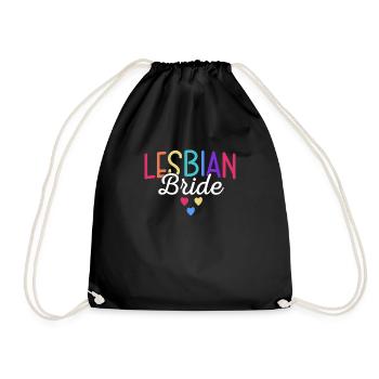 Lesbische Braut Lgbtq Gay Wedding Equality - Turnbeutel - Schwarz - Vorne