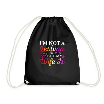 Lesbische Ehefrau Lgbtq Gay Wedding Equality - Turnbeutel - Schwarz - Vorne