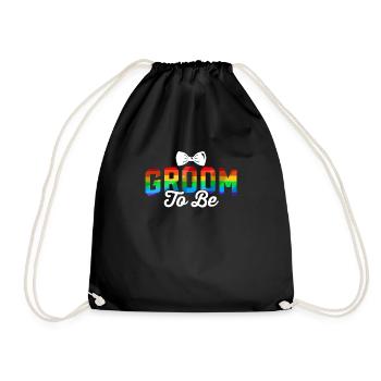Bräutigam, Um Lgbtq Gay Wedding Equality Pride - Turnbeutel - Schwarz - Vorne