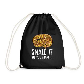 snale it til you make it Design for a snake jokes - Turnbeutel - Schwarz - Vorne