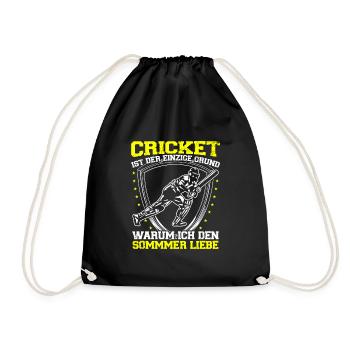 Cricket Ist Der Grund, Warum Ich Den - Turnbeutel - Schwarz - Vorne