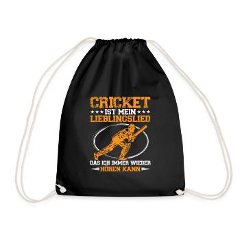 Cricket Ist Wie Ein Lieblingslied - Turnbeutel - Schwarz - Vorne