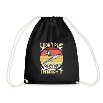 Je ne joue pas au cricket, je le fais - Sac de sport léger - noir - Devant