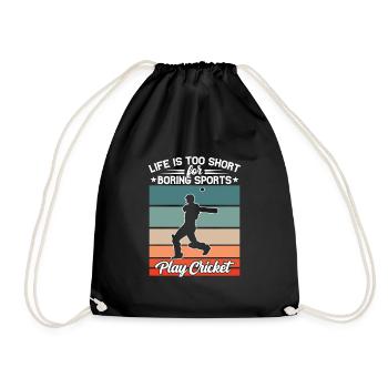 Life is too short for boring people - Drawstring Bag - black - Front