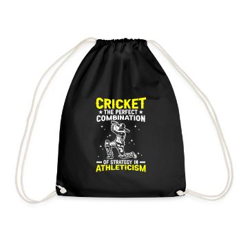 Cricket Die Perfekte Kombination - Turnbeutel - Schwarz - Vorne
