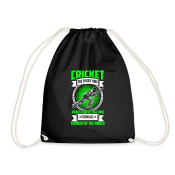 Le sport de cricket, l’être humain - Sac de sport léger - noir - Devant