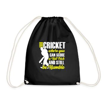 Cricket where you can score - Drawstring Bag - black - Front