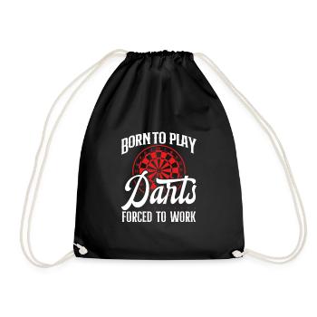 Né pour jouer aux fléchettes - Sac de sport léger - noir - Devant