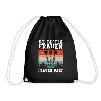 Frauen dart - Turnbeutel - Schwarz - Vorne