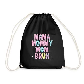 Süße Mama Wörter In Pink - Turnbeutel - Schwarz - Vorne