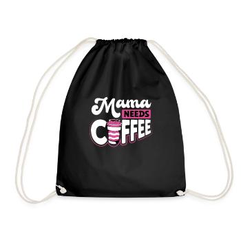 Maman a besoin de café - Sac de sport léger - noir - Devant
