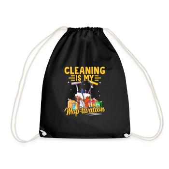 Femme de ménage de nettoyage Appréciation de la - Sac de sport léger - noir - Devant