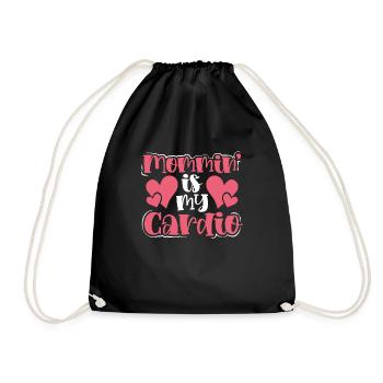 Maman est mon cardio - Sac de sport léger - noir - Devant