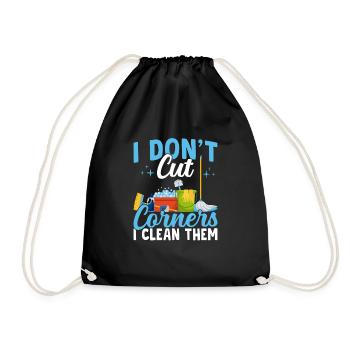 I clean you housekeeper housekeeping - Drawstring Bag - black - Front