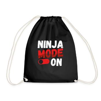 Ninja mode On - Drawstring Bag - black - Front