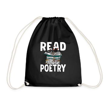 Lire la suite Poésie Poète Amoureux de la poésie Lecteur - Sac de sport léger - noir - Devant