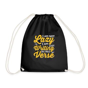 Écrire en vers libres, poètes, amateurs de poésie - Sac de sport léger - noir - Devant